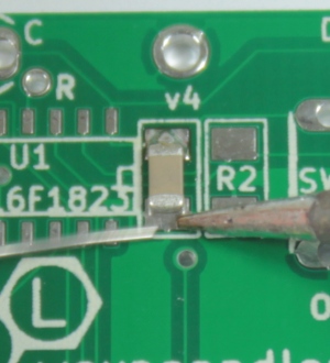 Solder the other pad