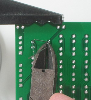 Trim leads of resistors