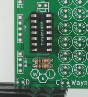 Location and alignment of chip socket