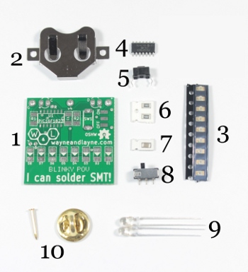 Annotated Blinky POV SMT Kit