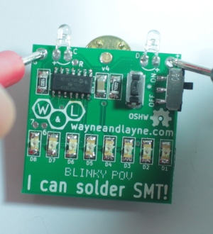 Measure the resistance between the two power supply holes