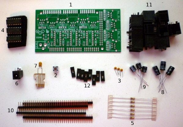 Annotated Bricktronics Megashield Kit