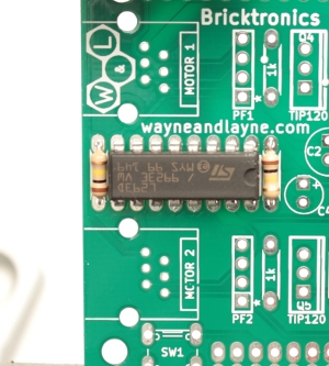 Install resistors next to motor chip