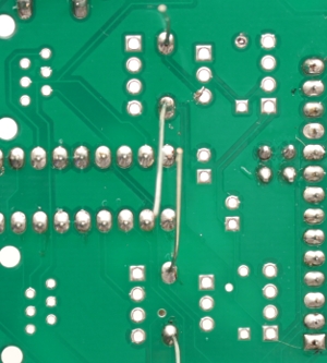 Solder the 1k resistors