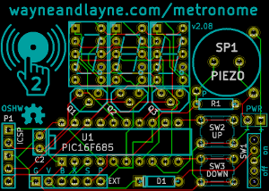 Tap-Tempo Metronome v2.08 layout