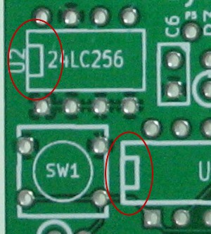 Notches in drawing on PCB