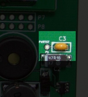 Location of capacitor